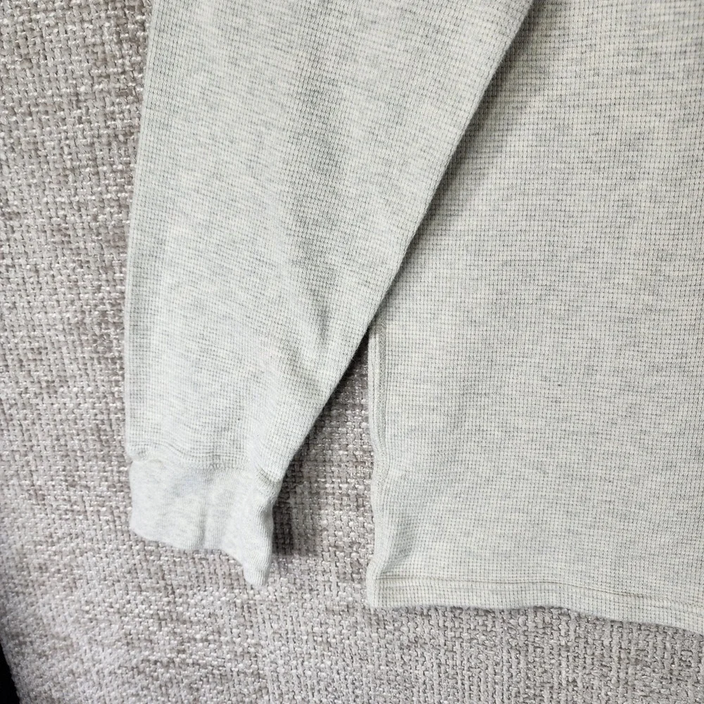 Polo Ralph Lauren Waffle‎ Knit Thermal Shirt Mens *M-L Light Gray Long Sleeve
